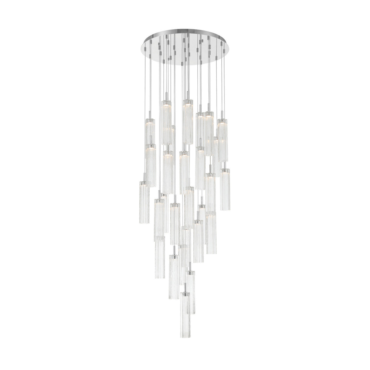 Crystorama Addis 26" LED Multi-Light Pendant Polished Chrome Clear - detail