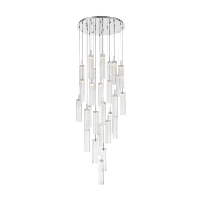 Crystorama Addis 26" LED Multi-Light Pendant Polished Chrome Clear - detail