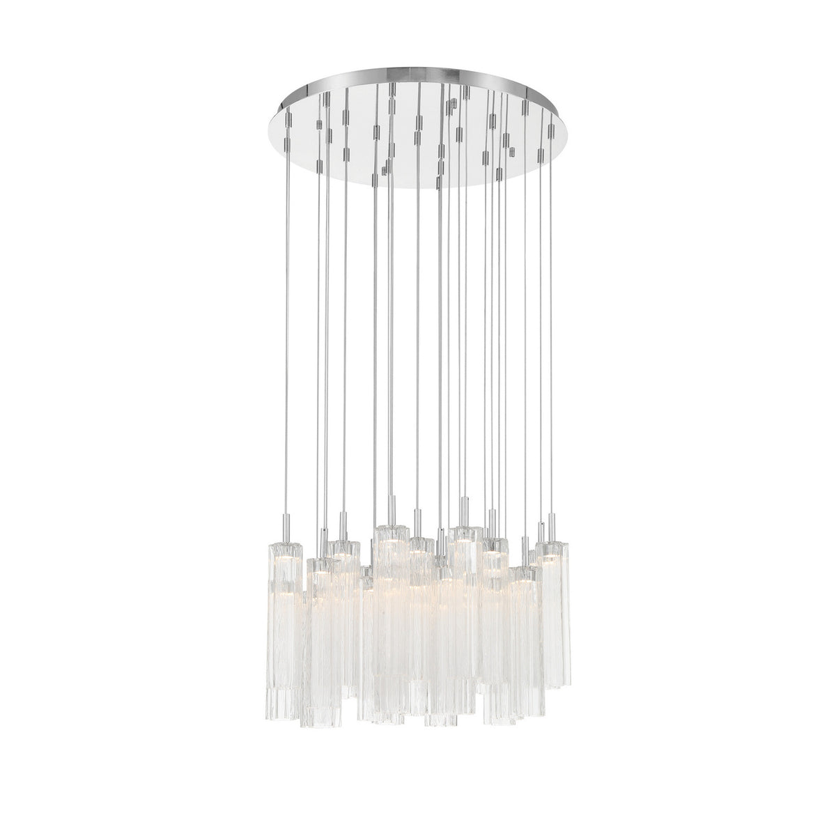 Crystorama Addis 26" LED Multi-Light Pendant Polished Chrome Clear - detail