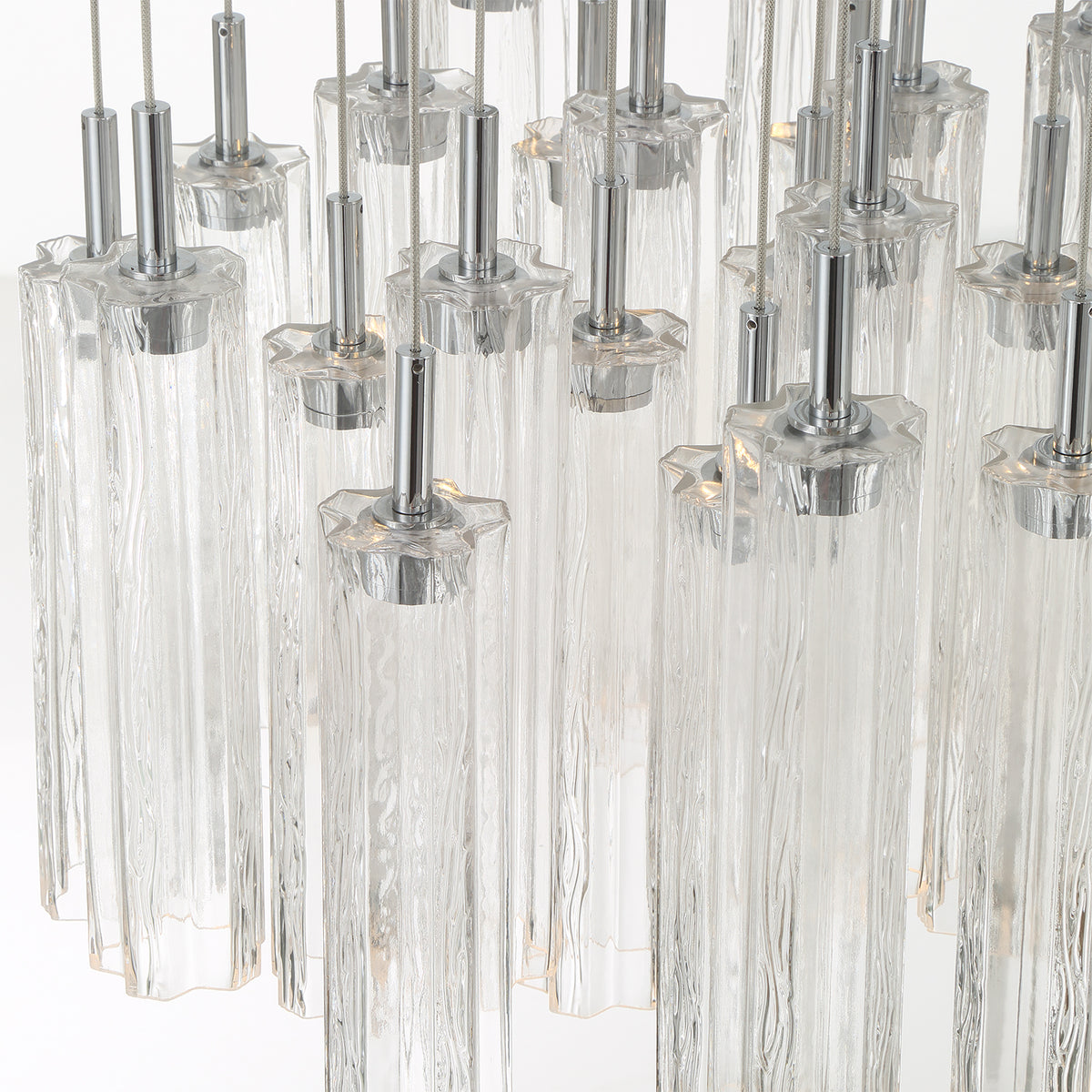 Crystorama Addis 26" LED Multi-Light Pendant Polished Chrome Clear - detail