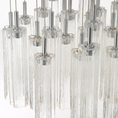 Crystorama Addis 26" LED Multi-Light Pendant Polished Chrome Clear - detail
