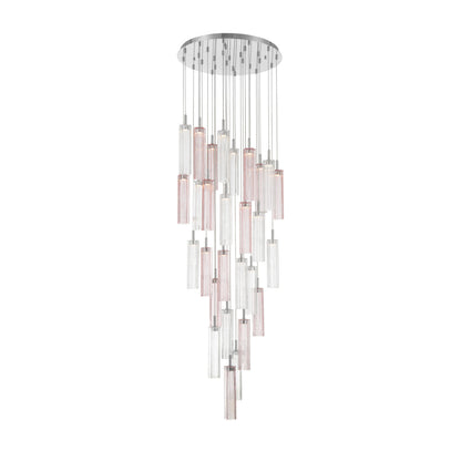 Crystorama Addis 26" LED Multi-Light Pendant Polished Chrome Spring