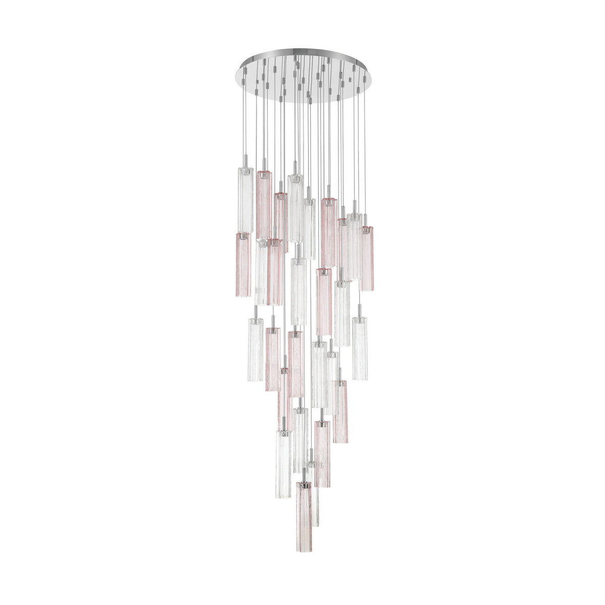 Crystorama Addis 26" LED Multi-Light Pendant Polished Chrome Spring - detail