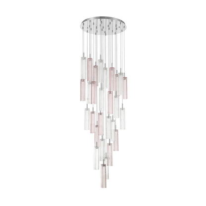 Crystorama Addis 26" LED Multi-Light Pendant Polished Chrome Spring - detail