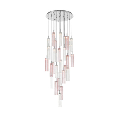 Crystorama Addis 26" LED Multi-Light Pendant Polished Chrome Spring - detail
