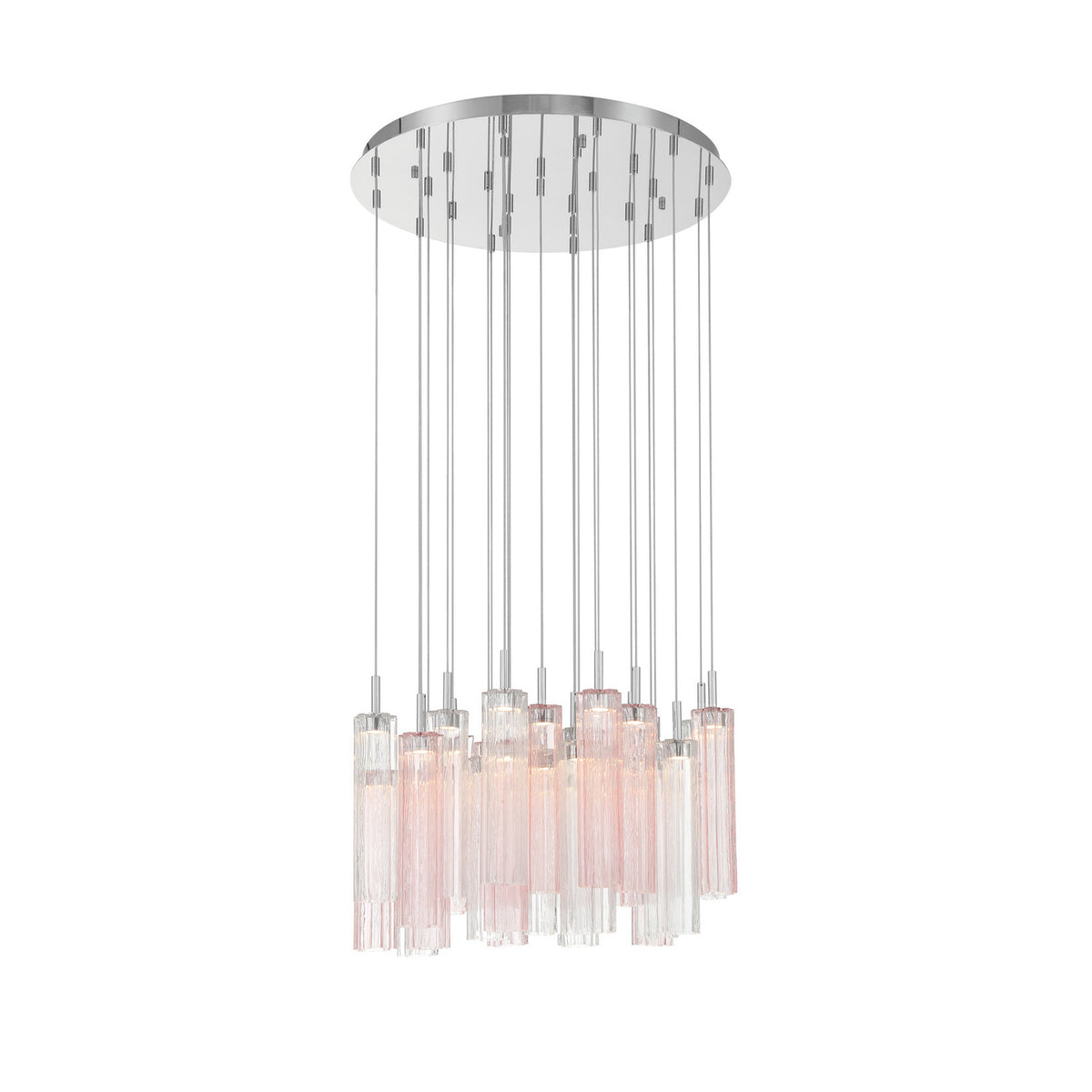 Crystorama Addis 26" LED Multi-Light Pendant Polished Chrome Spring - detail