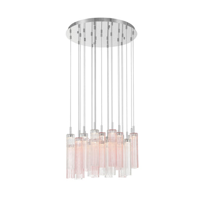 Crystorama Addis 26" LED Multi-Light Pendant Polished Chrome Spring - detail