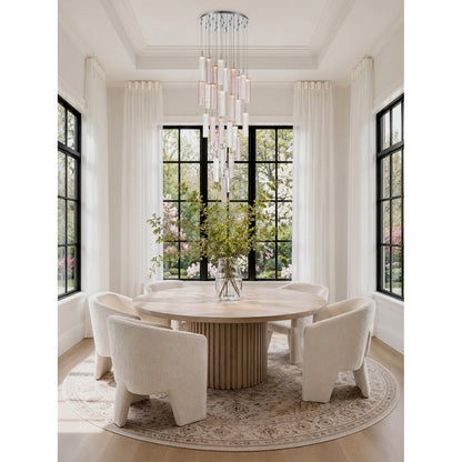 Crystorama Addis 26" LED Multi-Light Pendant Polished Chrome Spring - lifestyle