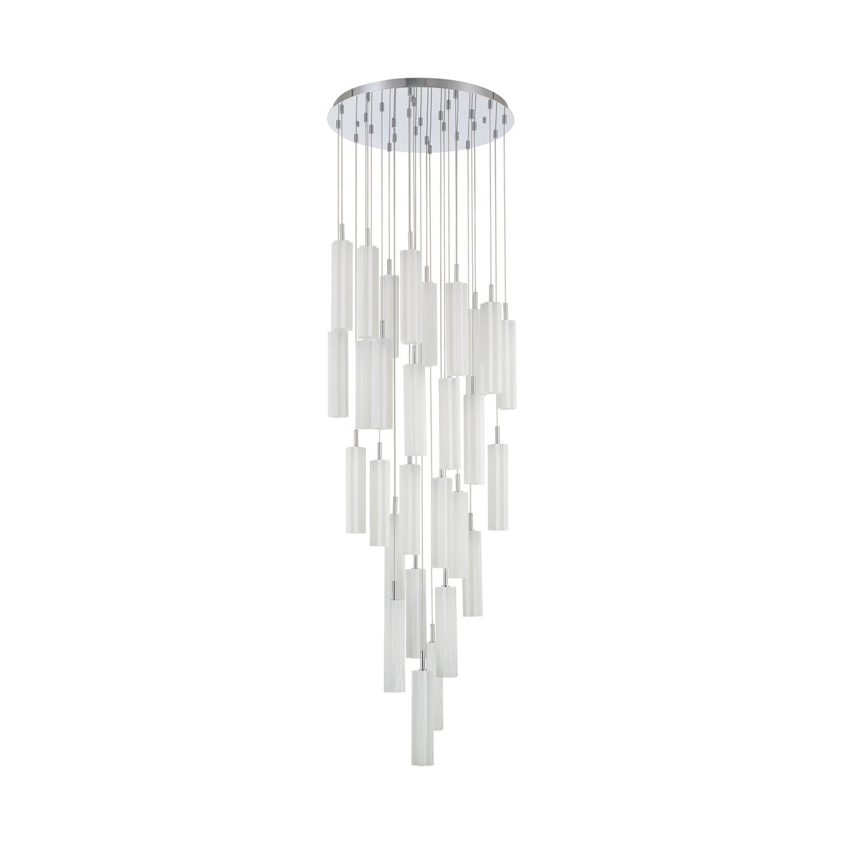 Crystorama Addis 26" LED Multi-Light Pendant Polished Chrome White - detail