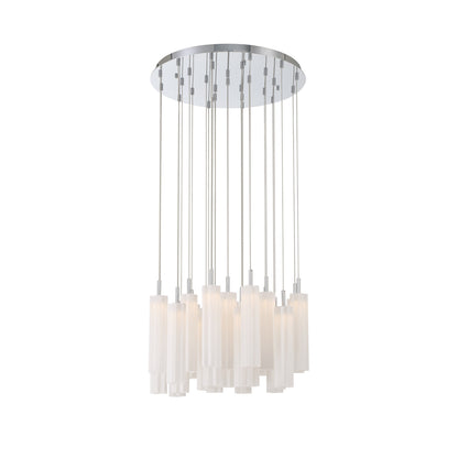 Crystorama Addis 26" LED Multi-Light Pendant Polished Chrome White - detail