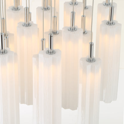Crystorama Addis 26" LED Multi-Light Pendant Polished Chrome White - detail