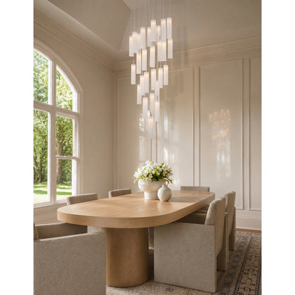 Crystorama Addis 26" LED Multi-Light Pendant Polished Chrome White - lifestyle