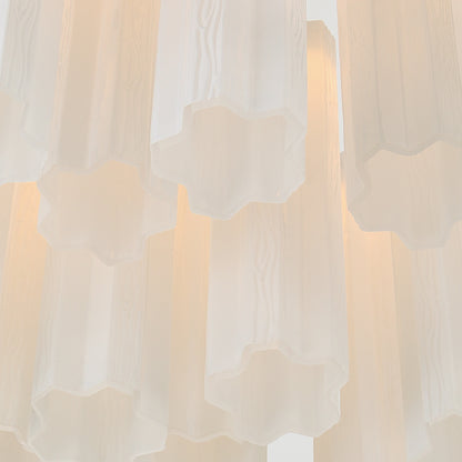 Crystorama Addis 36" LED Multi-Light Pendant Aged Brass White - detail