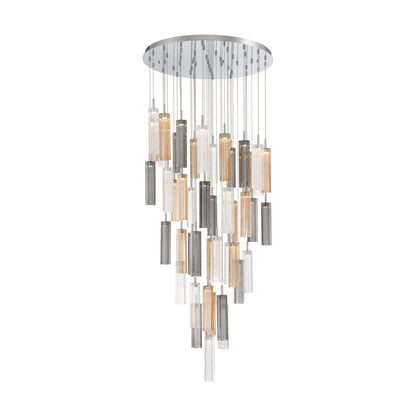 Crystorama Addis 36" LED Multi-Light Pendant Polished Chrome Autumn