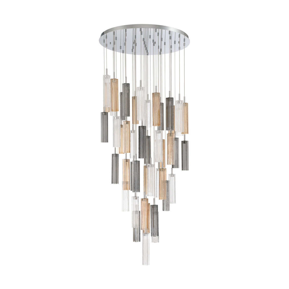 Crystorama Addis 36" LED Multi-Light Pendant Polished Chrome Autumn - detail
