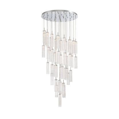 Crystorama Addis 36" LED Multi-Light Pendant Polished Chrome Clear