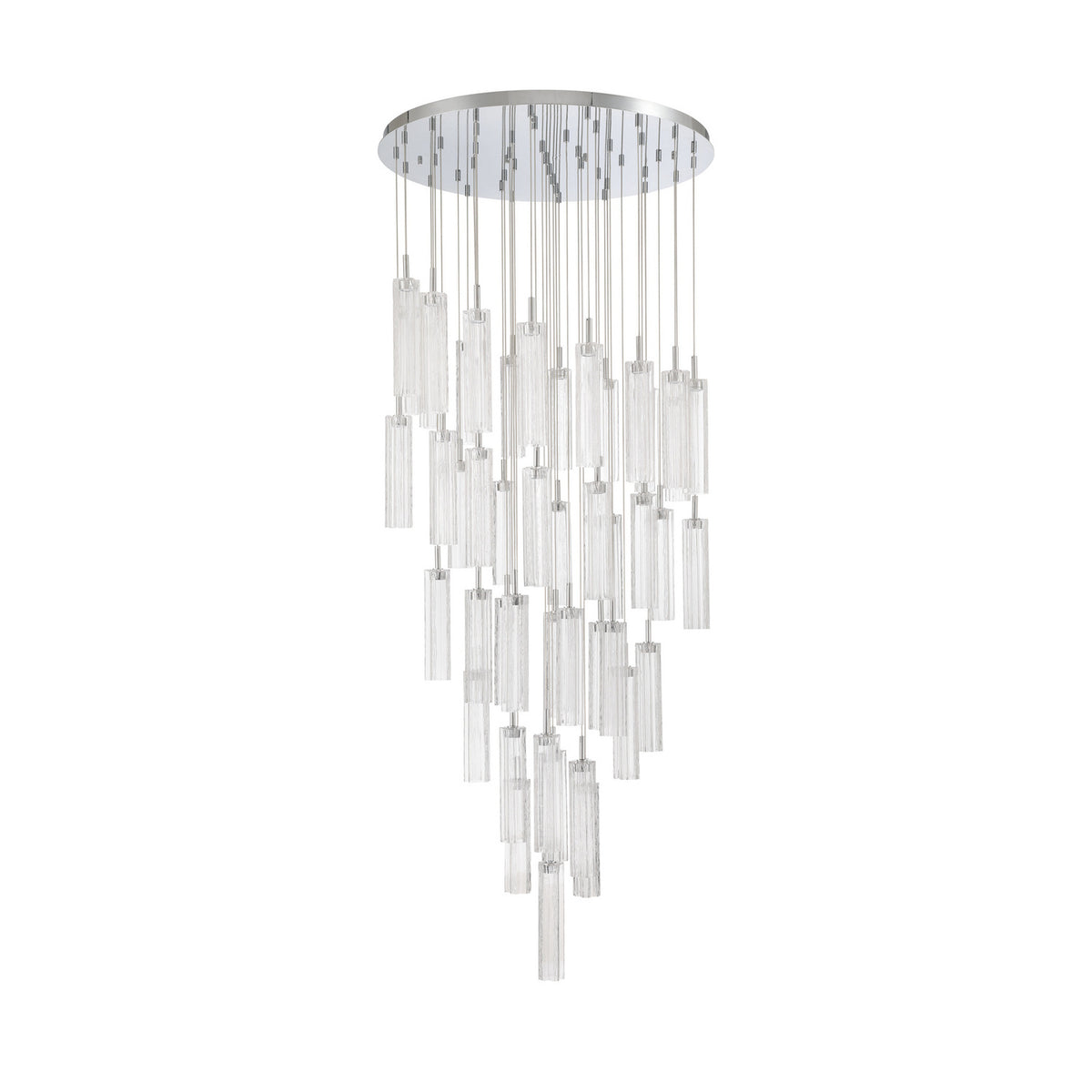 Crystorama Addis 36" LED Multi-Light Pendant Polished Chrome Clear - detail