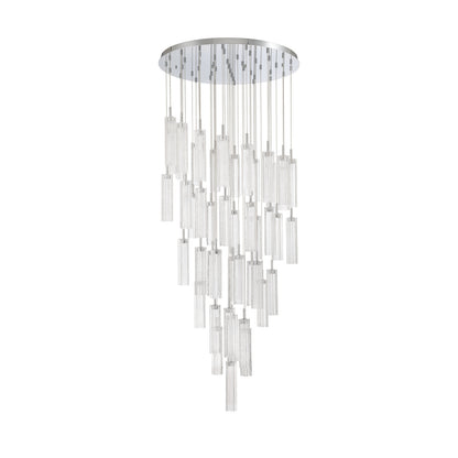 Crystorama Addis 36" LED Multi-Light Pendant Polished Chrome Clear - detail