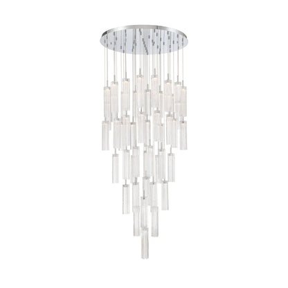Crystorama Addis 36" LED Multi-Light Pendant Polished Chrome Clear - detail