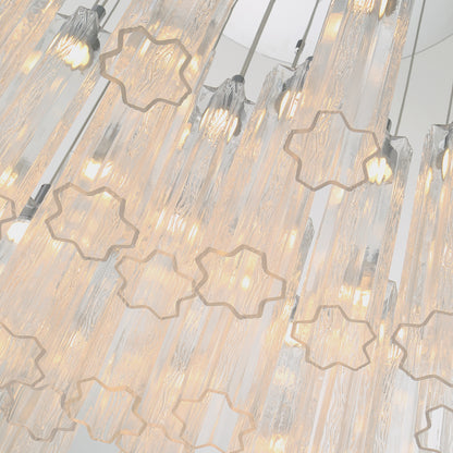 Crystorama Addis 36" LED Multi-Light Pendant Polished Chrome Clear - detail
