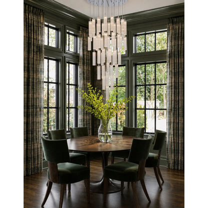 Crystorama Addis 36" LED Multi-Light Pendant Polished Chrome Clear - lifestyle