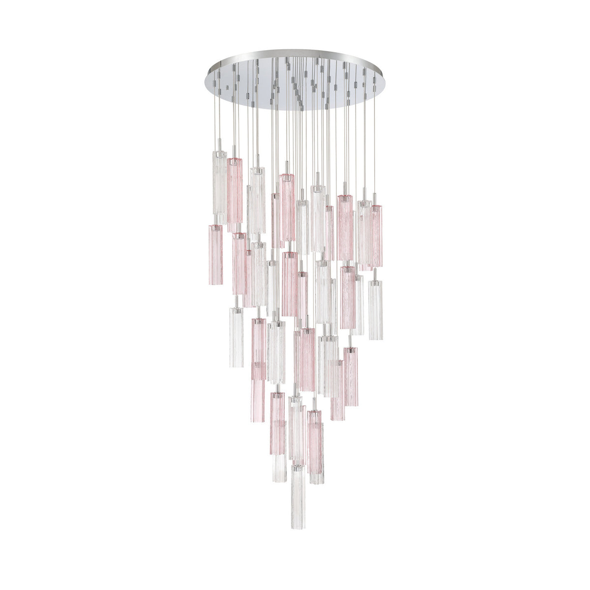Crystorama Addis 36" LED Multi-Light Pendant Polished Chrome Spring - detail