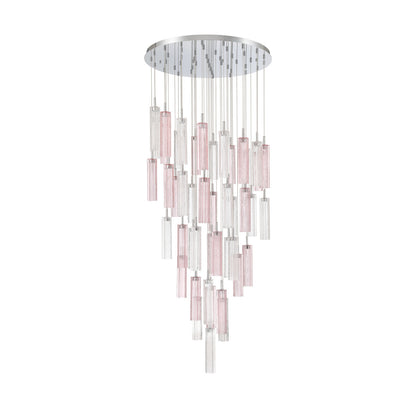 Crystorama Addis 36" LED Multi-Light Pendant Polished Chrome Spring - detail