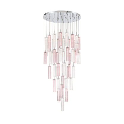 Crystorama Addis 36" LED Multi-Light Pendant Polished Chrome Spring - detail