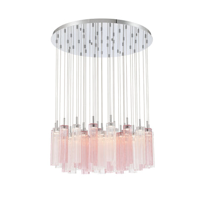 Crystorama Addis 36" LED Multi-Light Pendant Polished Chrome Spring - detail