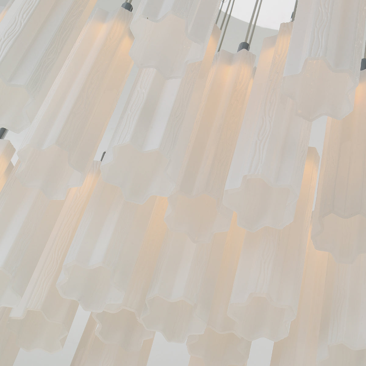 Crystorama Addis 36" LED Multi-Light Pendant Polished Chrome White - detail