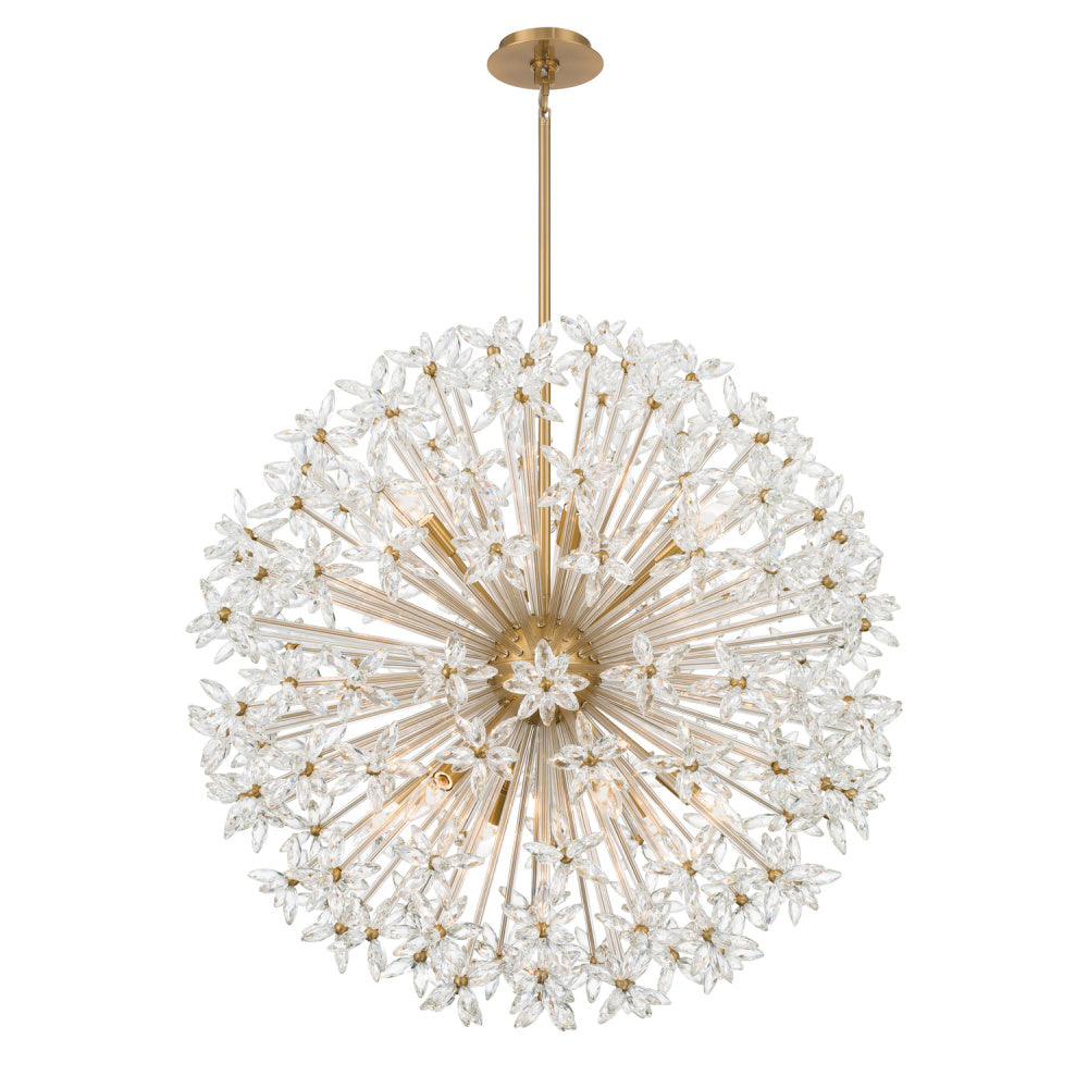 Crystorama Adley 12-Light Aged Brass Chandelier