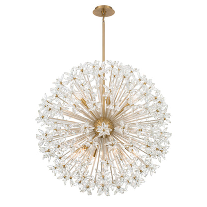 Crystorama Adley 12-Light Aged Brass Chandelier