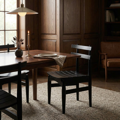 Noir Azumi Dining Chair Natural styled in an interior setting