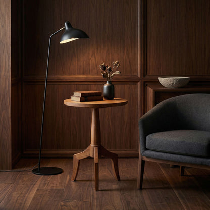 Noir Atomic Side Table Natural styled in an interior setting