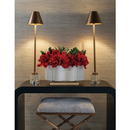 Lauderdale Bench Benedict Taupe / Brass