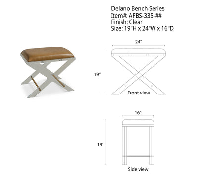 Port 68 Delano Bench Gold