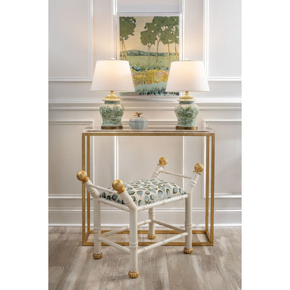 Boca Bench Ocelot Celadon / White