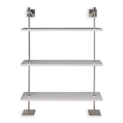 Port 68 Marais 3-Tier Shelf 48 in., White and Nickel