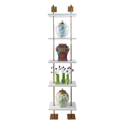 Port 68 Marais 5-Tier Shelf Aged Brass