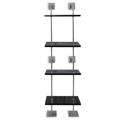 Marais 4-Tier Shelf Black / Nickel