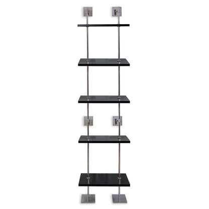 Marais 5-Tier Shelf Black / Nickel