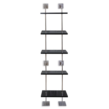 Port 68 Marais 5-Tier Shelf in Black, 24" Wide