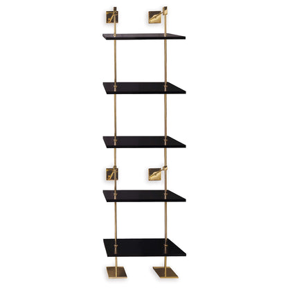 Port 68 Marais 5-Tier Shelf in Black, 24" Wide