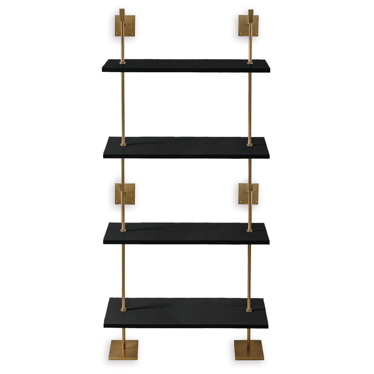 Port 68 Marais 4-Tier Shelf Aged Brass