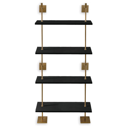 Port 68 Marais 4-Tier Shelf Aged Brass