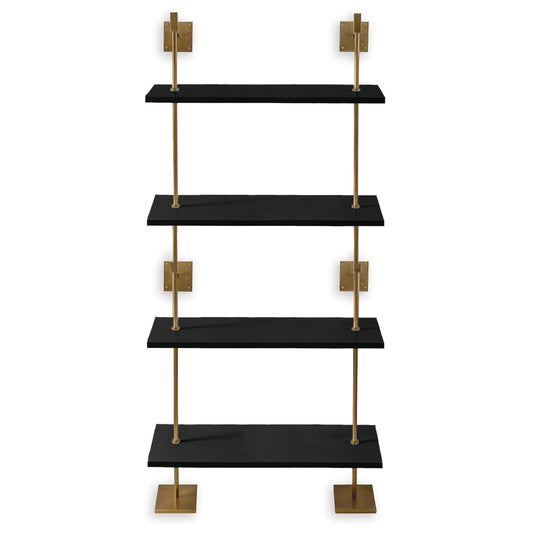 Port 68 Marais 4-Tier Shelf Aged Brass