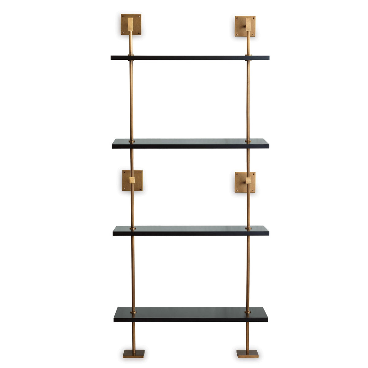 Port 68 Marais 4-Tier Shelf Aged Brass view 2
