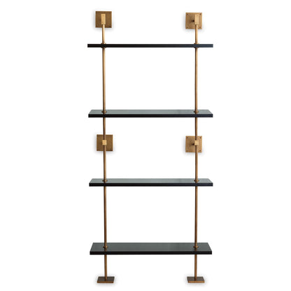 Port 68 Marais 4-Tier Shelf Aged Brass view 2
