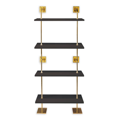 Port 68 Marais 4-Tier Shelf in Black, 36" Wide
