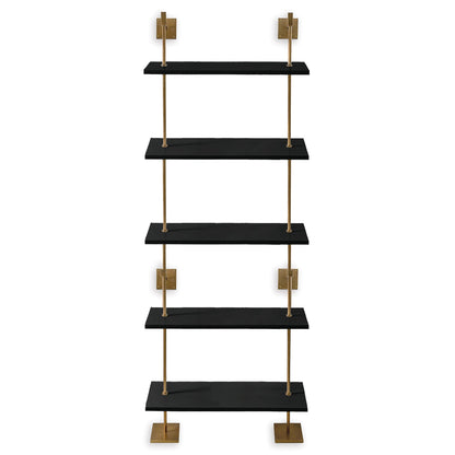 Port 68 Marais 5-Tier Shelf Aged Brass